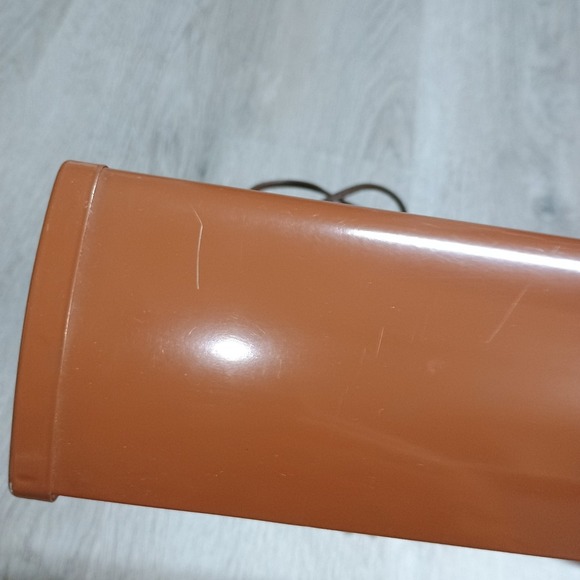 Brown Metal Vintage Desk Banker Lamp Fluerosecent Push Button UL E69325 - Picture 6 of 10